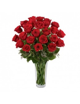 18 Roses in Vase