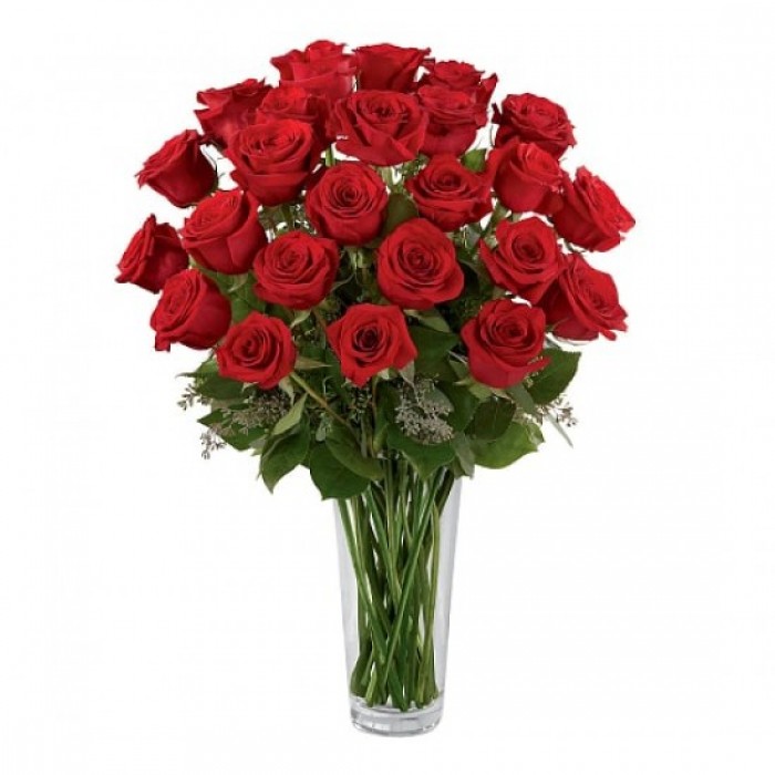 18 Roses in Vase